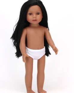Kids Teamson Sophia's Posable 18" All Vinyl Dark Brown Hair Dolls "Brooklyn" with Brown Eyes- FINAL SALE