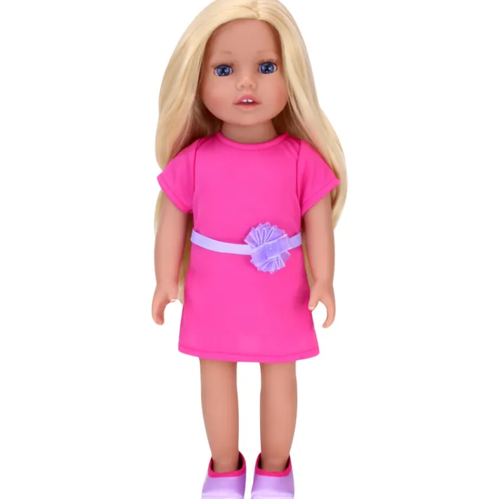 Kids Teamson Sophia's Posable 18" All Vinyl Blonde Hair Dolls "Chloe" with Blue Eyes