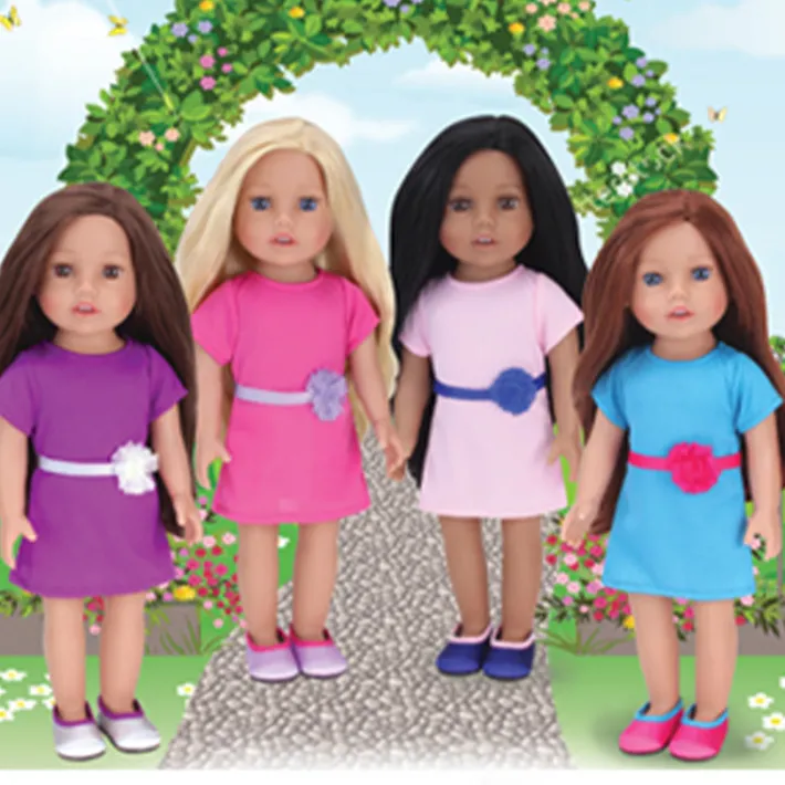 Kids Teamson Sophia's Posable 18" All Vinyl Blonde Hair Dolls "Chloe" with Blue Eyes