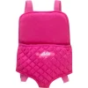 Kids Teamson Sophia's Quilted Plush Hands-Free Carrier for 15" or 18" Dolls, Hot Pink -FINAL SALE
