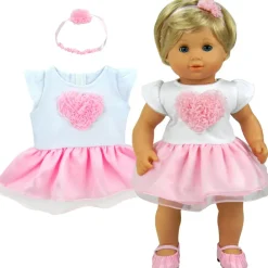Kids Teamson Sophia's Ruffled Heart and Tulle Skirt Dress for 15