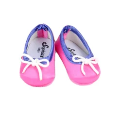 Kids Teamson Sophia's Satin Floral Dress and Shoes for 14.5" Dolls, Pink/Blue- FINAL SALE