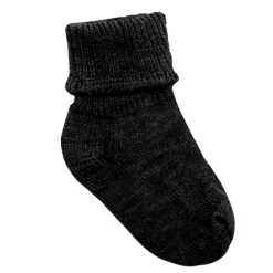 Kids Teamson Sophia's Scrunchy Knit Pair of Ankle Socks for 18" Dolls, Black- FINAL SALE