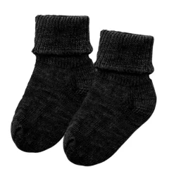 Kids Teamson Sophia's Scrunchy Knit Pair of Ankle Socks for 18" Dolls, Black- FINAL SALE