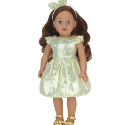 Kids Teamson Sophia's Sequin Party Dress, Headband and Dress Shoes for 18