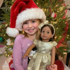 Kids Teamson Sophia's Sequin Party Dress, Headband and Dress Shoes for 18