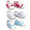 Kids Teamson Sophia's Set of 3 Canvas Tennis Shoes for 18" Dolls, Pink, White, and Blue