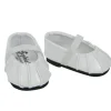 Kids Teamson Sophia's Solid-Colored Ballet Flat Shoes for 18" Dolls, White -FINAL SALE