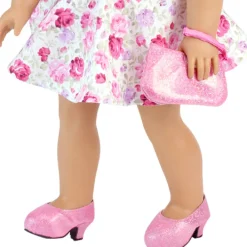 Kids Teamson Sophia's Sparkling Platform High Heels for 18