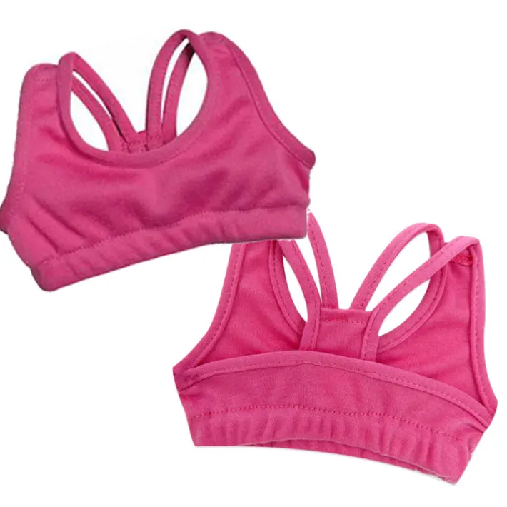 Kids Teamson Sophia's Sports Bra and Shorts, Socks, and High-Top Sneakers for 18" Dolls, Pink/Gray/White- FINAL SALE