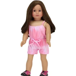 Kids Teamson Sophia's Summer Tie Dye Romper with C
