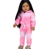 Kids Teamson Sophia's Tie Dye Crop Hoodie and Sweatpants for 18" Dolls, Pink