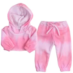Kids Teamson Sophia's Tie Dye Crop Hoodie and Sweatpants for 18