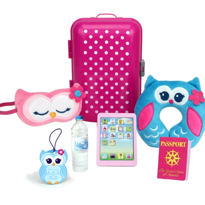 Kids Teamson Sophia’s Travel Accessories Plus Suitcase Set for 18" Dolls