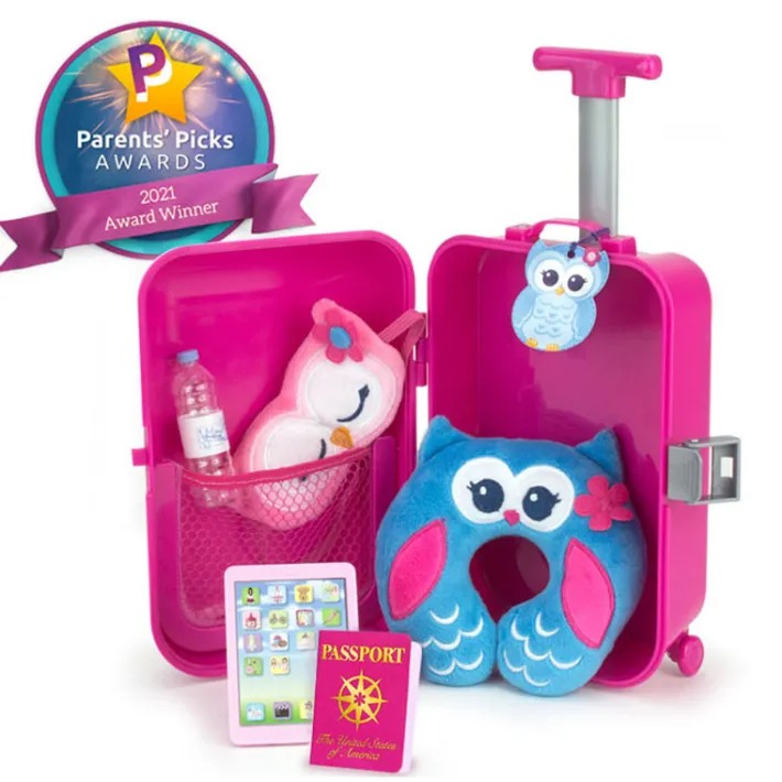 Kids Teamson Sophia’s Travel Accessories Plus Suitcase Set for 18" Dolls