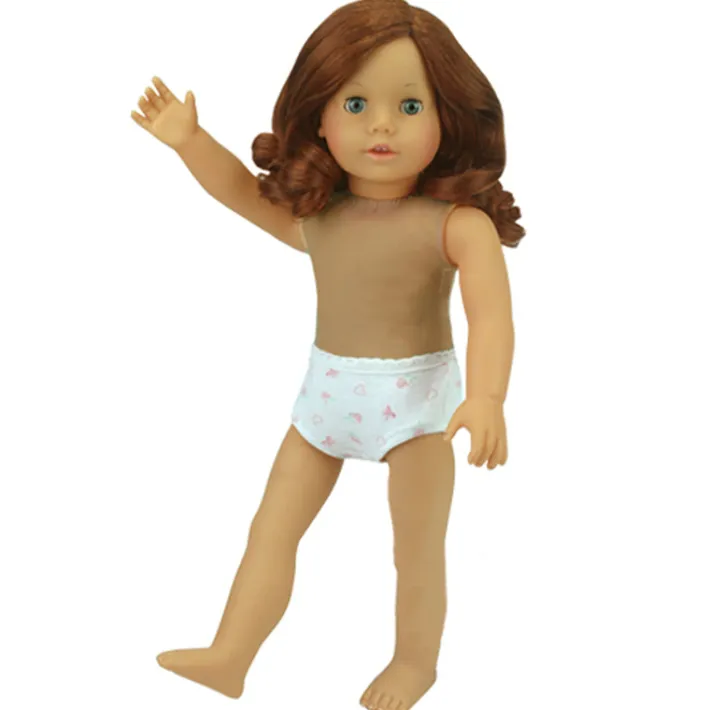 Kids Teamson Sophia's Undressed Posable 18'' Soft Bodied Vinyl Dolls "Carly" with Auburn Hair, Blue Eyes, Light Skin Tone- FINAL SALE