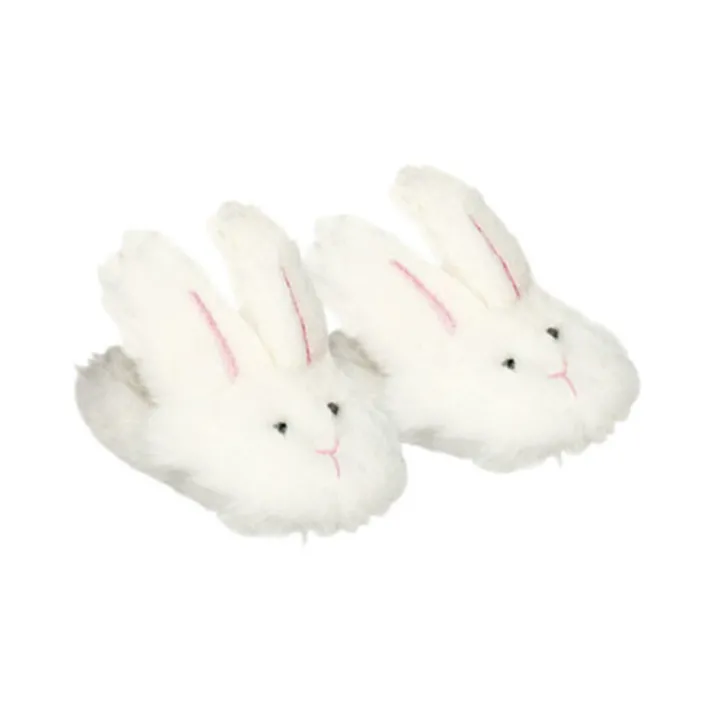 Kids Teamson Sophia’s White Bunny Slippers with Rabbit Ears for 18" Dolls