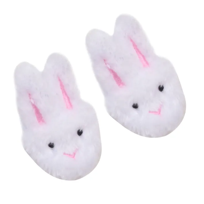 Kids Teamson Sophia’s White Bunny Slippers with Rabbit Ears for 18" Dolls