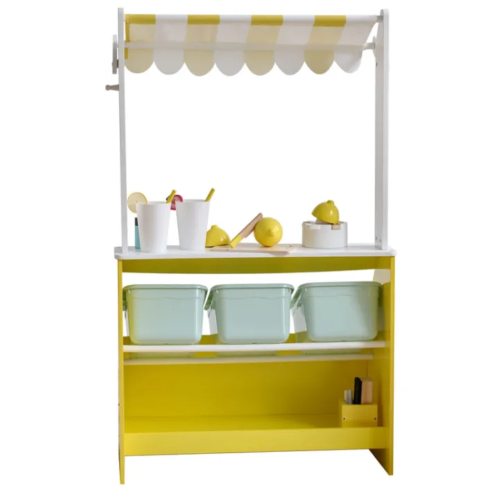 Kids Teamson Sunny Citrus Lemonade Stand Playset with Interactive Accessories