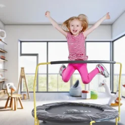 Kids Teamson by Crowntec 36'' UV-Resistant Kids Trampoline with Handle