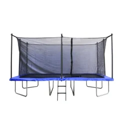Kids Teamson by Crowntec 15x9 FT UV-Resistant Trampoline with Ladder & Safety Net