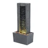 Teamson Home 29.25" Demeter Indoor/Outdoor Waterfall Fountain with LED Lights, Black