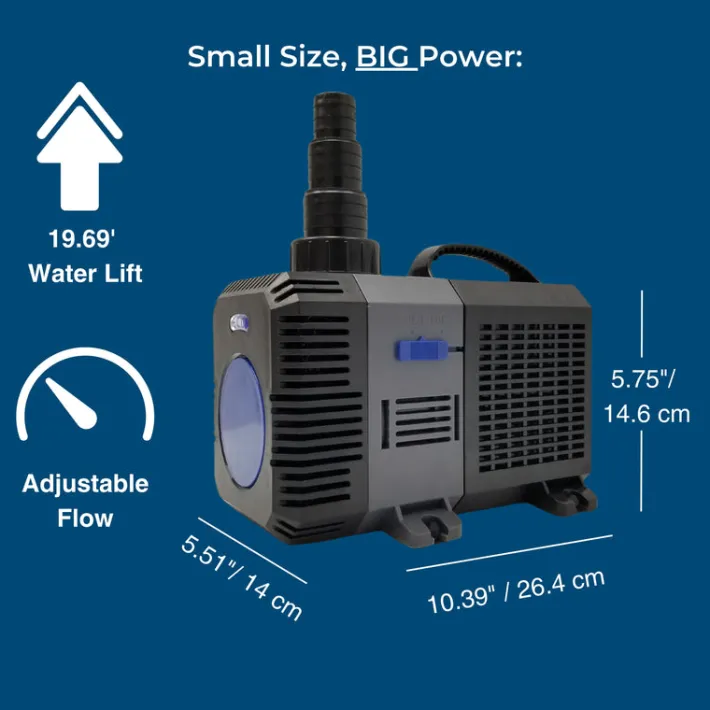 Teamson Home 3177 GPH Adjustable Submersible Water Pump