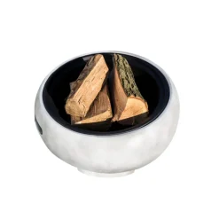 Teamson Home 20.87" Outdoor Round Faux Concrete Wood Burning Fire Pit with Accessories, Gray -FINAL SALE