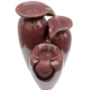 Teamson Home 20.47" 3-Tier Cascading Jars Outdoor Water Fountain, Red