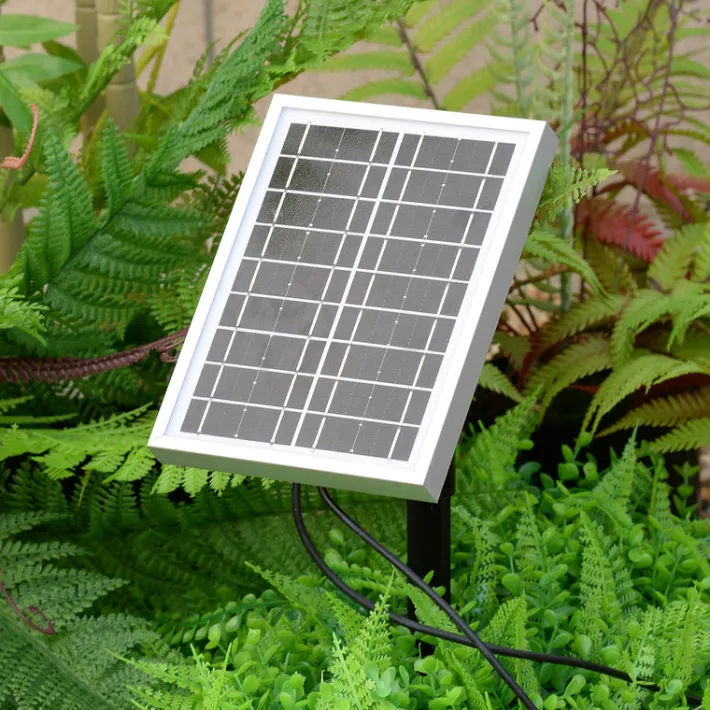 Teamson Home 28.7" 4-Tier Outdoor Solar Water Fountain with LED Lights, Terracotta