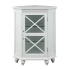 Teamson Home Blue Ridge Freestanding Corner Floor Cabinet, White