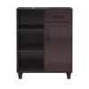 Teamson Home Catalina Single Door Free Standing Cabinet with Open Shelves and Drawer -FINAL SALE