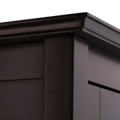 Teamson Home Chesterfield Freestanding Floor Cabinet with Drawer, Espresso