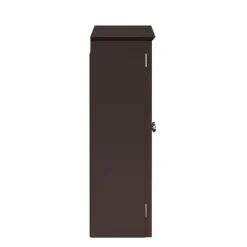 Teamson Home Chesterfield Removable Two-Door Wall Cabinet with Waffle Glass Panels, Espresso