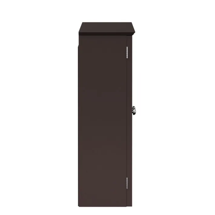 Teamson Home Chesterfield Removable Two-Door Wall Cabinet with Waffle Glass Panels, Espresso