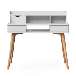 Teamson Home Creativo Writing Desk with Storage, White/Natural