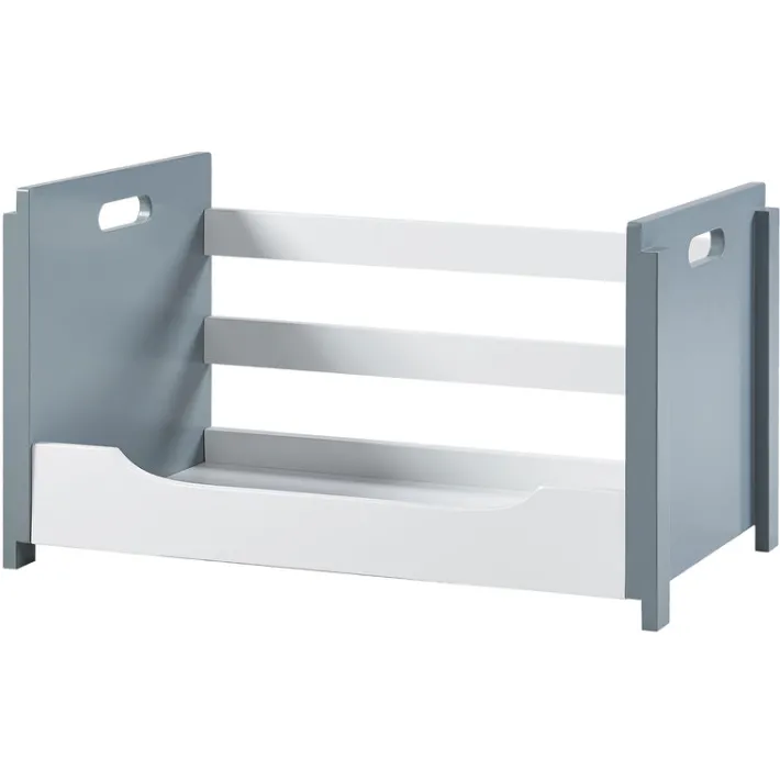 Teamson Home Cubo Stacking Storage Unit, White/Gray