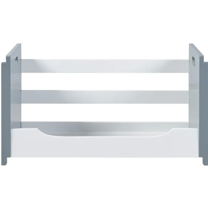 Teamson Home Cubo Stacking Storage Unit, White/Gray