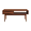 Teamson Home Dawson Modern Coffee Table with Storage, Walnut