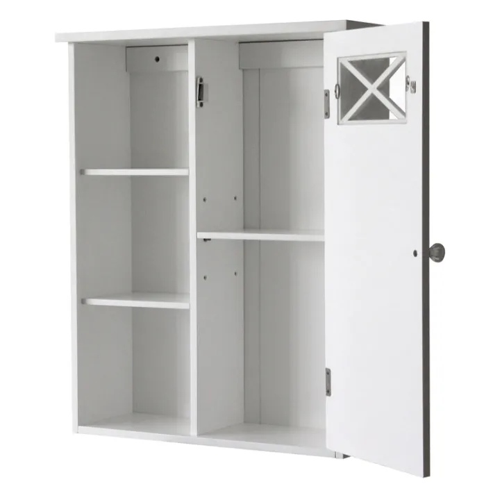Teamson Home Dawson Removable Wall Cabinet with Open Shelving, White