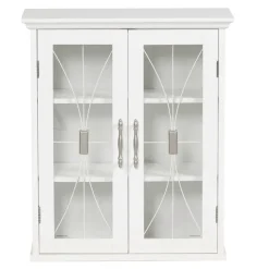 Teamson Home Delaney Removable Two-Door Wall Cabinet, White