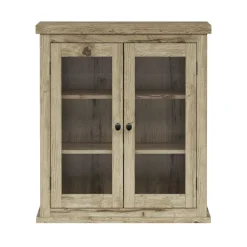 Teamson Home Donovan Removable Two-Door Wall Cabinet, Light Oak