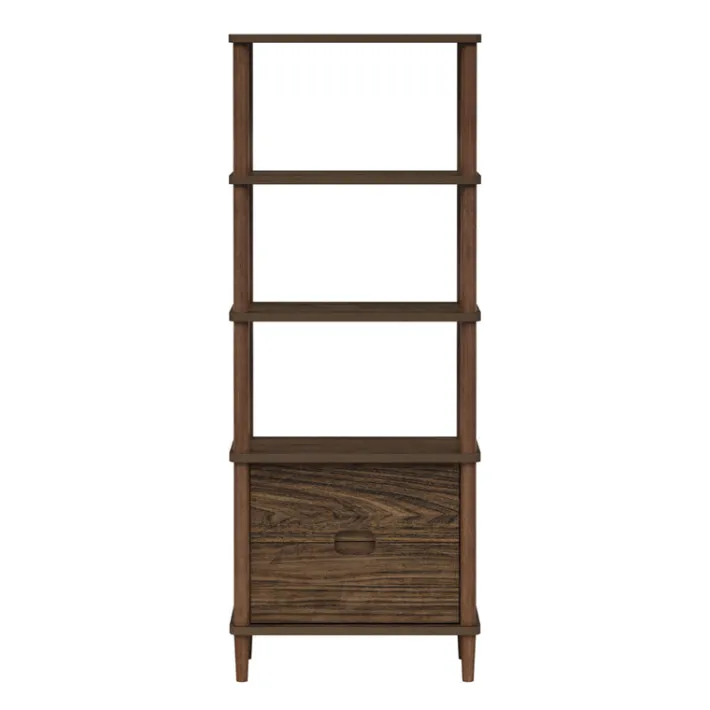 Teamson Home Ellery Freestanding 5-Tier Storage Cabinet, Walnut