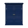Teamson Home Glancy Two-Door Faux Louvered Removable Wall Cabinet, Navy