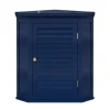 Teamson Home Glancy Two-Door Removable Corner Wall Cabinet, Navy