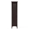 Teamson Home Glancy Wooden Tall Tower Cabinet with Storage, Dark Brown- FINAL SALE