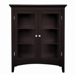 Teamson Home Madison Freestanding Two-Door Floor Cabinet, Espresso