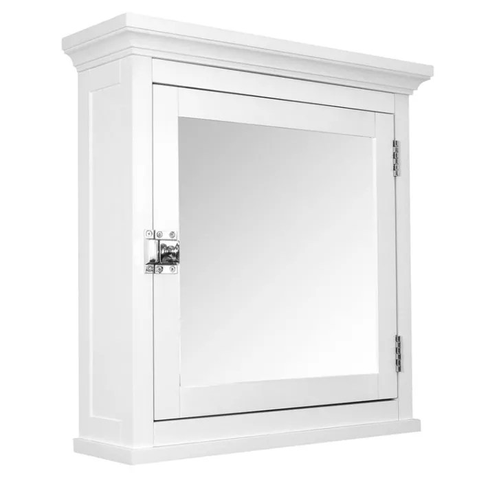 Teamson Home Madison Removable Medicine Cabinet with Mirrored Door, White