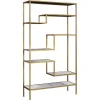Teamson Home Marmo Modern Marble-Look 5-Tier Display Shelf, Marble/Brass- FINAL SALE