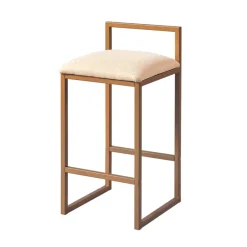 Teamson Home Marmo Modern Marble-Look Breakfast Table Set with 2 Stools and Storage, Marble/Brass- FINAL SALE
